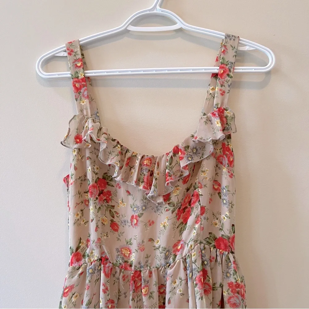 Simone Floral Sleeveless Knee-Length Dress / Made in Canada 🇨🇦 - Picture 2 of 7